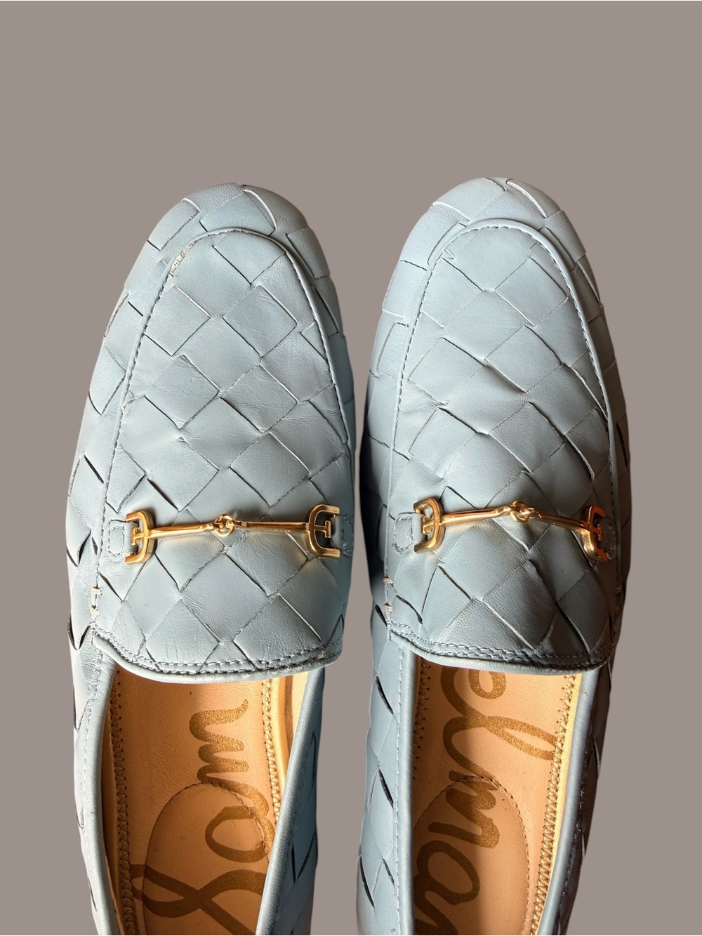 Sam Edelman Loraine Blue Woven Leather Loafers - New without Tags - Picture 5 of 10